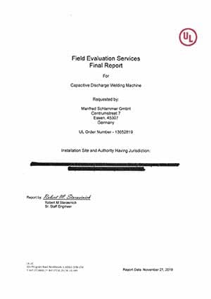 Manfred Schlemmer GmbH | UL Zertifizierung